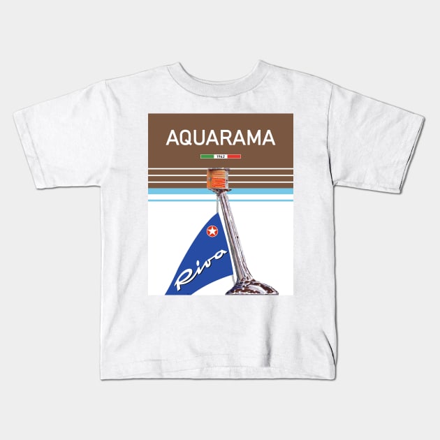 Riva Aquarama Motorboat Italy Yacht Vintage Kids T-Shirt by PB Mary